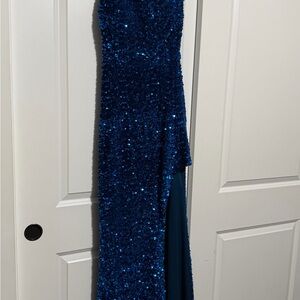 Sparkling Blue Sequin Gown